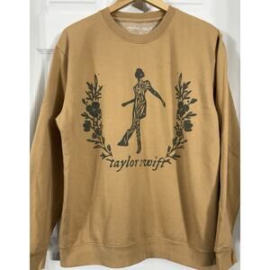 Taylor Swift Sweatshirt Yellow Crewneck Still On that Tightrope Folklore XL